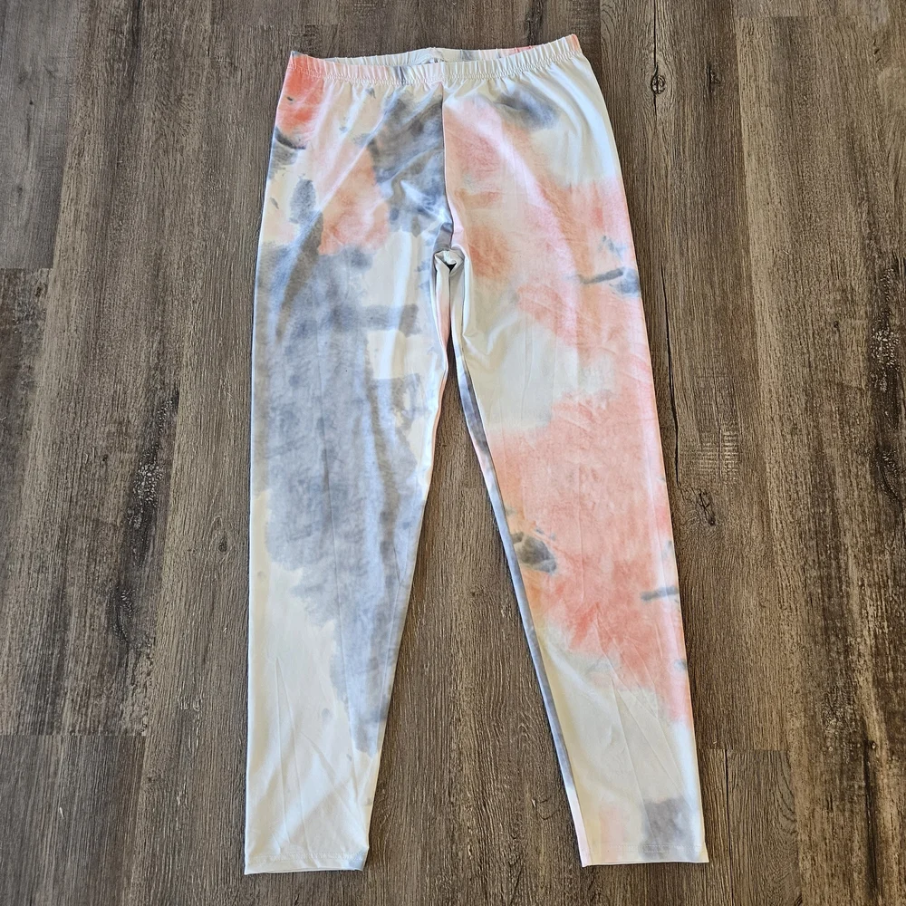 2 Piece Lounge Jogging Track Set Hoodie Jacket Women XL Tie Dye Unbranded